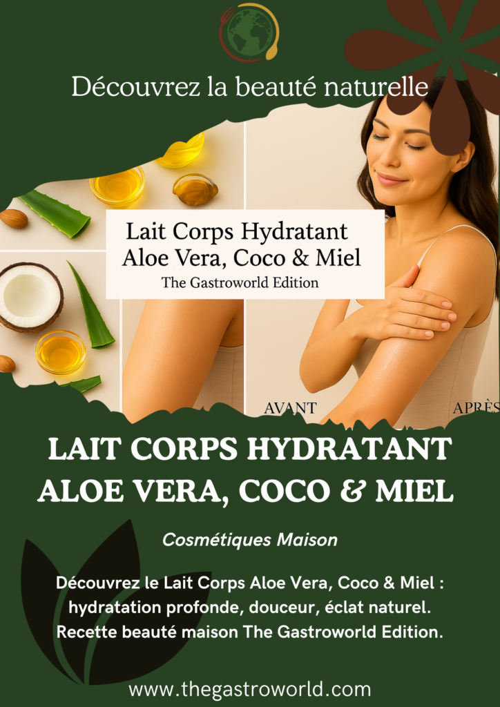🌿 LAIT CORPS HYDRATANT ALOE VERA, COCO & MIEL — THE GASTROWORLD EDITION
